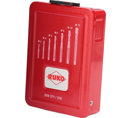 Набор машинных метчиков RUKO M3-М12 мм HSSE 7 предметов 245062