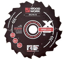 Диск пильный Эксперт 210x2.4/1.6x30 мм, Z=12 мм, A=20° WOODWORK 29.210.12