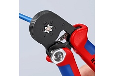 Пресс-клещи 6-гранные, обжимные Knipex KN-975314SB гильзы контакт. 0.08-10 мм², 2-е конц. гильзы 2x4мм²