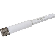 Сверло алмазное 10x35 мм, 1/4 HEX-E Extra Line V-TECH (в.спекание) Diam 320327
