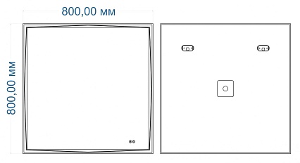 Зеркало Art&Max Firenze AM-Fir-800-800-DS-F-H 80x80 с подсветкой, антипар