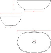 Раковина ArtCeram La Ciotola LCL002 01 00 70 см белый