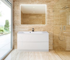 Тумба с раковиной BelBagno Marino 100 см напольная Bianco Lucido