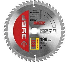 Пильный диск по дереву Зубр 190x20/16 мм, 48T, чистый рез 36914-190-20-48_z01