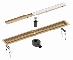 Трап для душа Timo Drain System 800 DS230208/17 80 см, вставка Plate, матовое золото