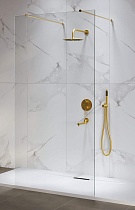 Душевая перегородка RGW Walk In WA-016Gb 100x195 брашированное золото, прозрачное 35101610-16