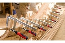 Цельнометаллическая струбцина BESSEY 800/120, усилие 6кН, с двухкомпонентной рукояткой BE-GZ80-12-2K