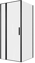 Душевой уголок Allen Brau Priority 90x90 3.31027.BBA + 3.31045.BBA, прозрачный, черный браш
