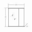Зеркальный шкаф Санта Прима 101112 60 см, правый