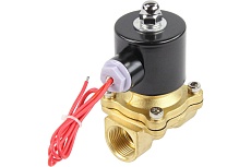 Электромагнитный клапан DN.ru двухходовой VS2W-100V-NC Ду40 Ру10 латунь, VITON 220B AC D130-01563