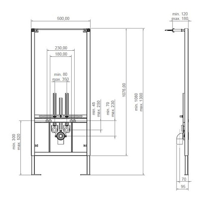 Инсталляция для биде Artceram 700.102