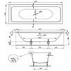 Стальная ванна Bette Free 200x100 6832-000 PLUS встраиваемая с шумоизоляцией, антигрязев. покрытие