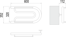 Полотенцесушитель водяной Terminus Фокстрот БШ 320x600, 4620768881022