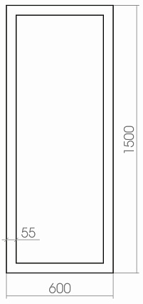 Зеркало Azario Монреаль 60x150 см ФР-00001409 венге