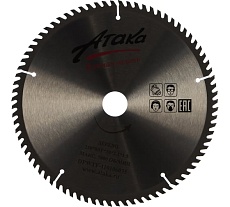 Диск пильный по дереву (250х30 мм; 80T; б/рез тон.) АТАКА 8078930
