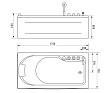 Акриловая ванна Gemy G9006-1.7 B R 172x77 см