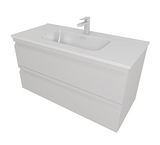 Тумба с раковиной Aquatek Вега 100 см AQ77100-LG серый туман