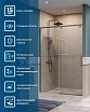 Душевая дверь BelBagno SOFT_CLOSE-1-BF-1-130-C-GM 130x200 прозрачная, оружейная сталь