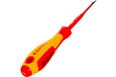 Отвертка Knipex VDE шлицевая плоская SL 3.5x0.6x100 мм, тонкая, длина 202 мм KN-982035SL