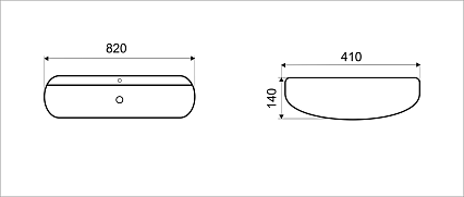 Раковина CeramaLux D1347 82 см