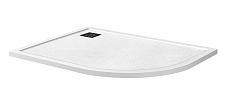 Поддон для душа BelBagno TRAY-MR-UNO-RH-120/80-550-35-W-L-NO 120x80 четверть круга, левый, накладка черный