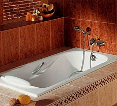 Чугунная ванна Roca Haiti 2331G0000 140x75 с отв. для ручек