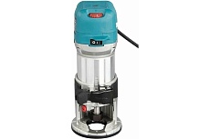 Кромочный фрезер Makita 710 Вт, 10000-34000 об/мин,цанга 6 и 8 мм, копировальная втулка 10 мм, параллельный упор, адаптер пылеудаления, ключи - 2 шт RT0702C