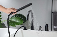 Смеситель на борт ванны Aquatek Европа AQ1348MB черный матовый