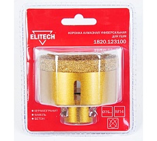 Коронка алмазная (75 мм; М14) Elitech 1820.123100