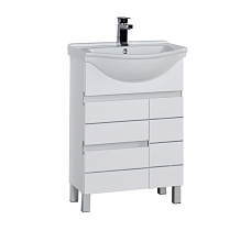 Тумба с раковиной Aquanet Доминика 60 см белый
