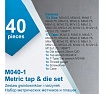 Набор метчиков и плашек метрический Scheppach 40 предметов (М3x0.5/0.6, М4x0.7/0.75, М5x0.8/0.9, М6x0.75/1, М7x0.75/1,М8x1/1.25, М10x1.25/1.5, М12x1.5/1.75) Sch-M040-1(64904)