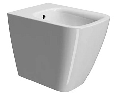 Приставное биде GSI Nubes 9662111 52х35 см, с отверстием под смеситель, без крепежа, белое глянцевое