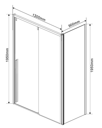 Душевой уголок Vincea Lugano VSR-1L-1 130x90 хром, прозрачный