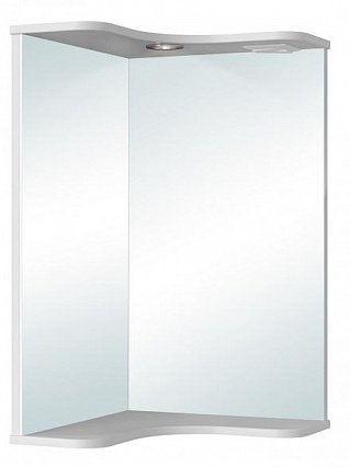 Зеркало Руно Классик 65 см угловое, белый