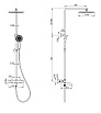 Душевая стойка Wonzon&Woghand Stick WW-88739903-CR термостат, хром