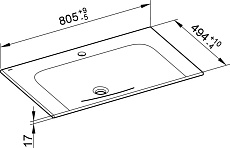 Раковина Keuco Plan 32960318001 80 см