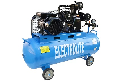 Компрессор Electrolite 660/100/10 660 л/мин, 3000 Вт, 100 л бак, 4 л.с, 10 Атм, 220 В, передвижной, 3-х цилиндровый, 39.6 м3/ч 3211