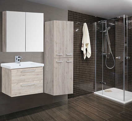 Зеркальный шкаф Dreja Premium 80 см, двухстороннее зеркало