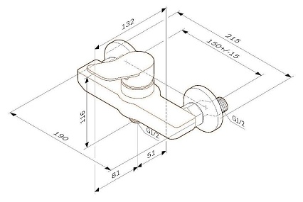 Смеситель для душа Am.Pm X-Joy F85A20022, черный