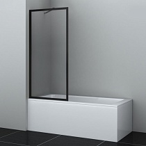 Шторка для ванны WasserKRAFT Abens 20W01-80 MB Fixed 80x160 см стекло WasserSchutz, черный матовый