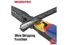 Многофункциональные обжимные клещи WORKPRO 210 мм WP291009