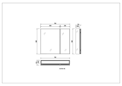 Зеркальный шкаф Aquatek 76x66 см хром AQ7808-MC