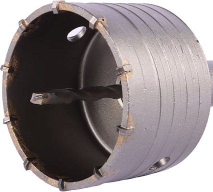 Коронка по кирпичу, камню, бетону 85 мм, М22, SDS-plus для перфоратора DERZHI 8306-012