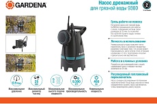Дренажный насос для грязной воды Gardena 9300 09006-29.000.00
