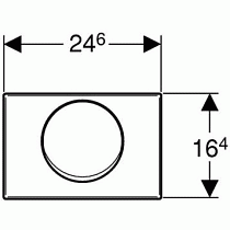 Кнопка смыва Geberit Delta15 115.101.00.1 сталь, антивандальная