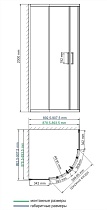 Душевой уголок WasserKRAFT Dill 61S01 90x90 прозрачное стекло, четверть круга