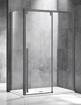 Душевой уголок Vincea Lugano VSR-1L9012CLGM-1 120x90 вороненая сталь, прозрачный