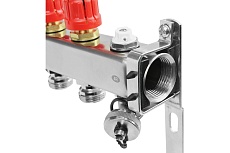 Коллекторная группа из нержавеющей стали ColSys 802 2 выхода, с расходомерами, термостатическими и дренажными клапанами и воздухоотводчиками 180222502