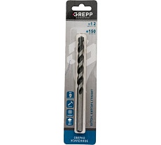 Сверло по кирпичу бетону и камню, закаленное, шлифованное 12х150 мм GREPP 101-12150