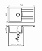 Кухонная мойка Tolero TL-750 №001 75 см серый металлик